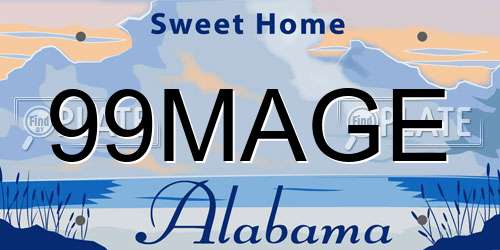 99MAGE Alabama License Plate