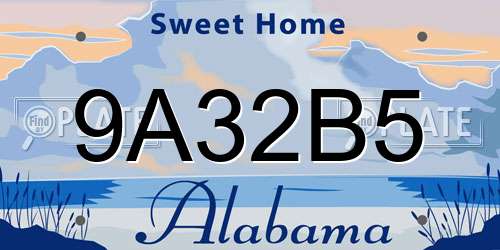 9A32B5 Alabama License Plate