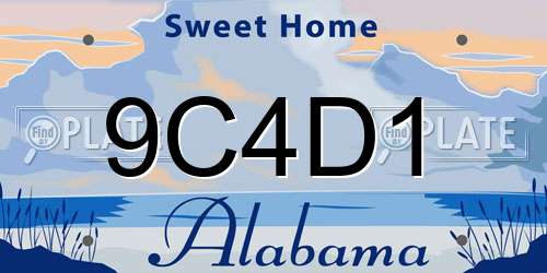 9C4D1 Alabama License Plate