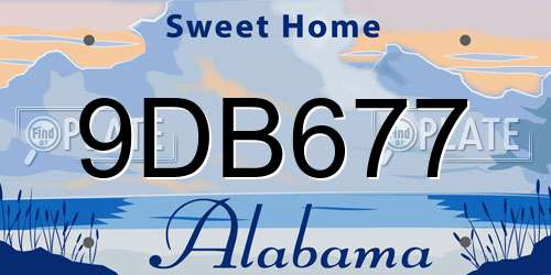 9DB677 Alabama License Plate