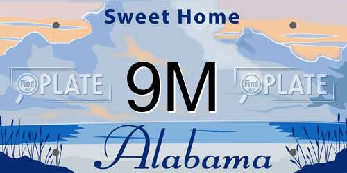 9M Alabama License Plate