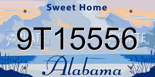 9T15556 Alabama License Plate