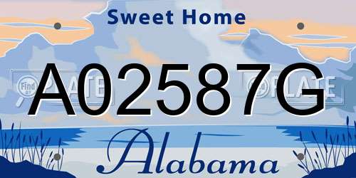 A02587G Alabama License Plate