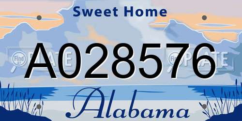 A028576 Alabama License Plate