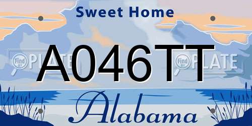 A046TT Alabama License Plate