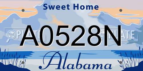 A0528N Alabama License Plate