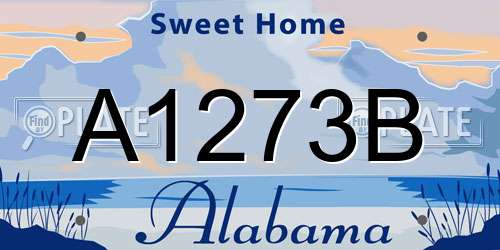 A1273B Alabama License Plate