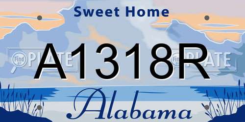 A1318R Alabama License Plate