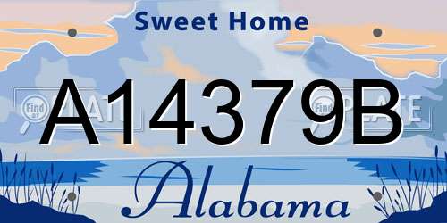 A14379B Alabama License Plate