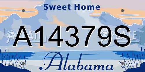 A14379S Alabama License Plate