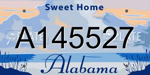 A145527 Alabama License Plate