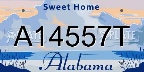 A14557T Alabama License Plate