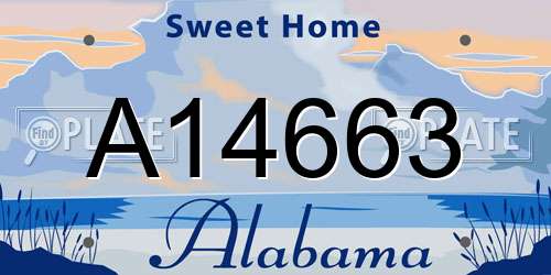A14663 Alabama License Plate