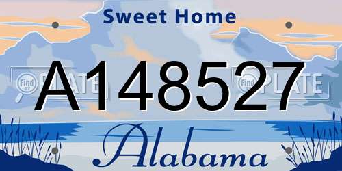 A148527 Alabama License Plate