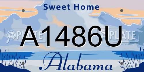 A1486U Alabama License Plate