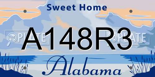 A148R3 Alabama License Plate