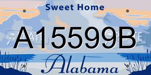 A15599B Alabama License Plate