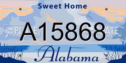 A15868 Alabama License Plate