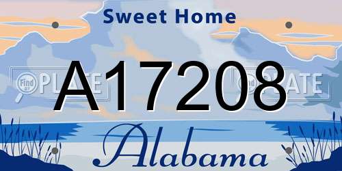 A17208 Alabama License Plate