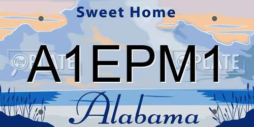 A1EPM1 Alabama License Plate
