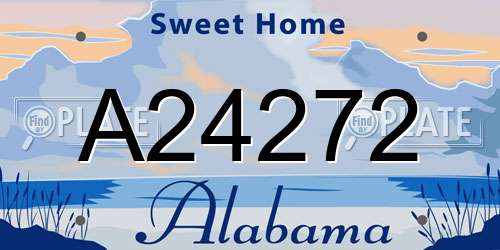 A24272 Alabama License Plate