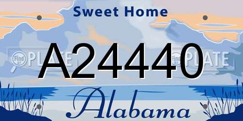 A24440 Alabama License Plate