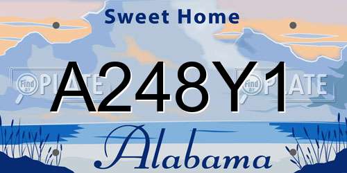 A248Y1 Alabama License Plate