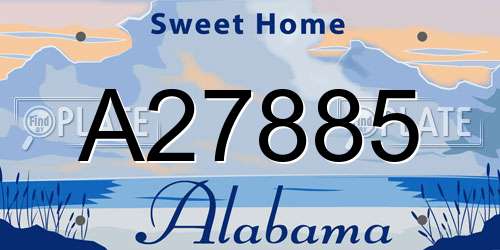 A27885 Alabama License Plate