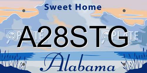 A28STG Alabama License Plate