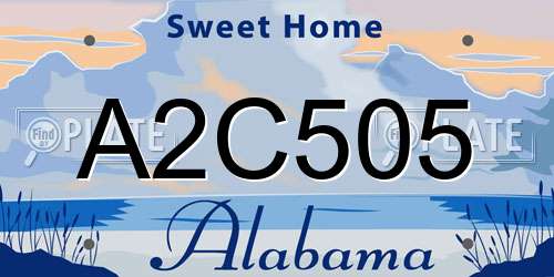 A2C505 Alabama License Plate