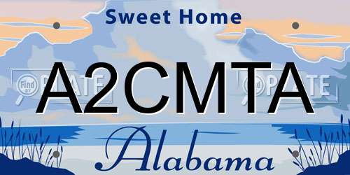 A2CMTA Alabama License Plate