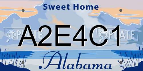 A2E4C1 Alabama License Plate
