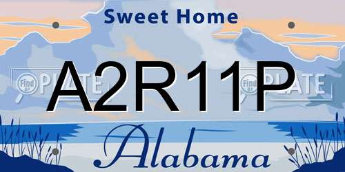 A2R11P Alabama License Plate