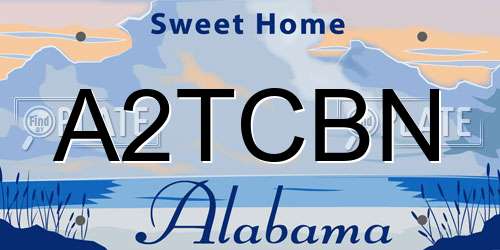 A2TCBN Alabama License Plate