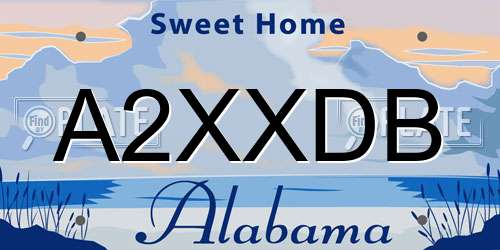 A2XXDB Alabama License Plate
