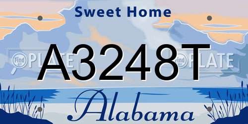 A3248T Alabama License Plate