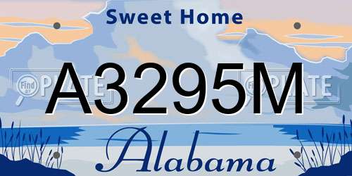 A3295M Alabama License Plate
