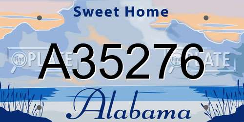 A35276 Alabama License Plate