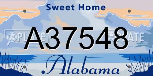 A37548 Alabama License Plate