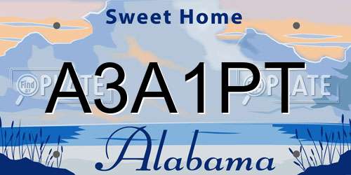 A3A1PT Alabama License Plate