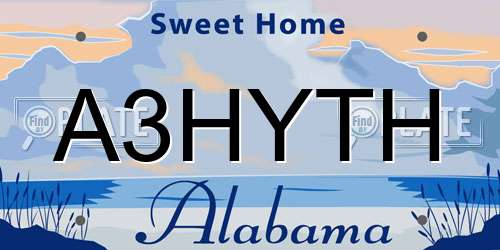 A3HYTH Alabama License Plate