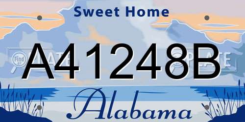 A41248B Alabama License Plate