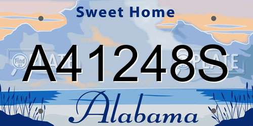 A41248S Alabama License Plate