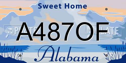 A487OF Alabama License Plate