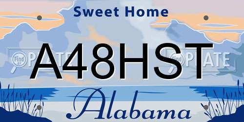 A48HST Alabama License Plate