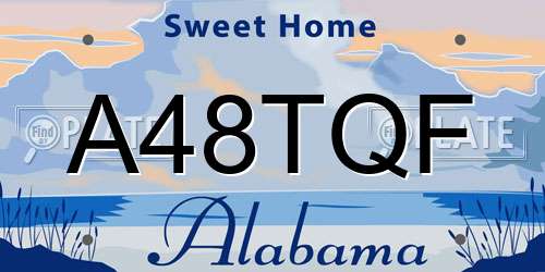 A48TQF Alabama License Plate