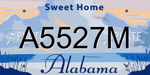 A5527M Alabama License Plate