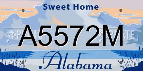 A5572M Alabama License Plate