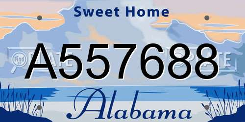A557688 Alabama License Plate