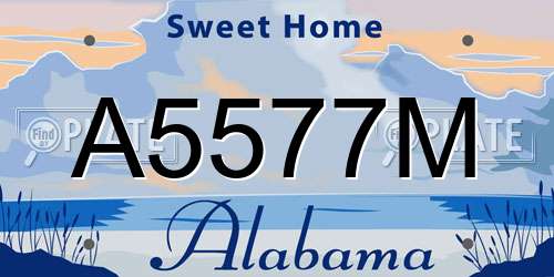 A5577M Alabama License Plate